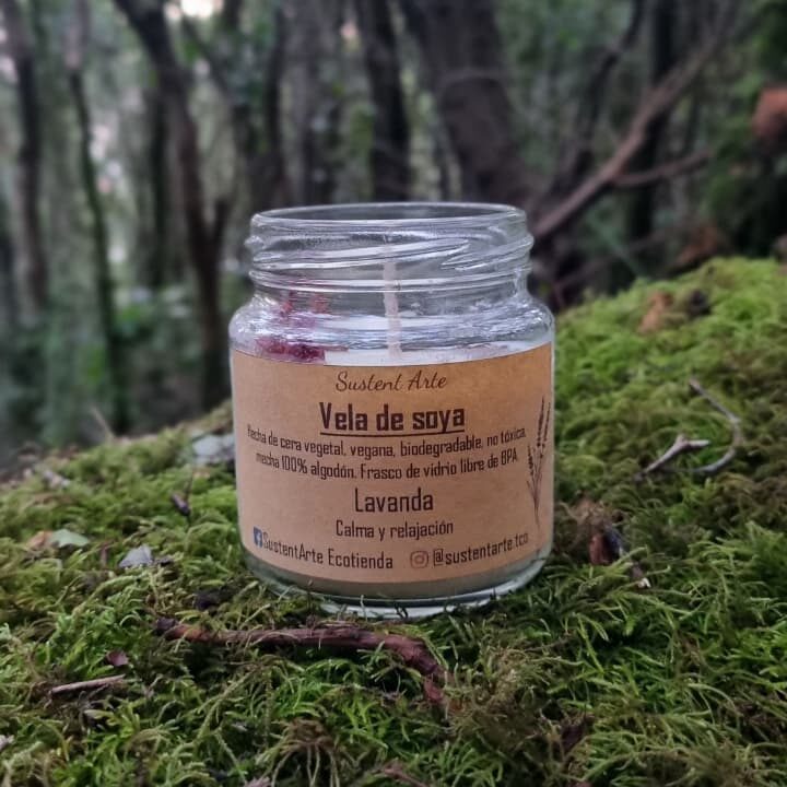 Vela de Soja Lavanda en Frasco